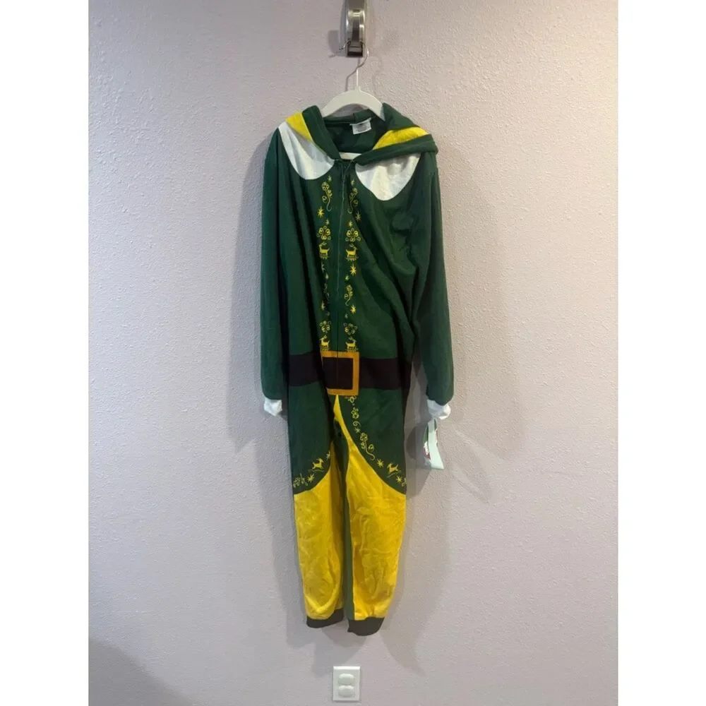 Elf Buddy The Elf Onesie Christmas Holiday Theme Zip Up Sz M(8)